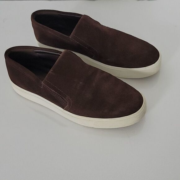 Vince Brown Suede Slip Ons - Picture 1 of 13